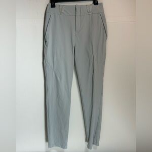 Indyeva Women's Gray Straight Leg Hiking Pants Nylon Zippered Pockets Size S